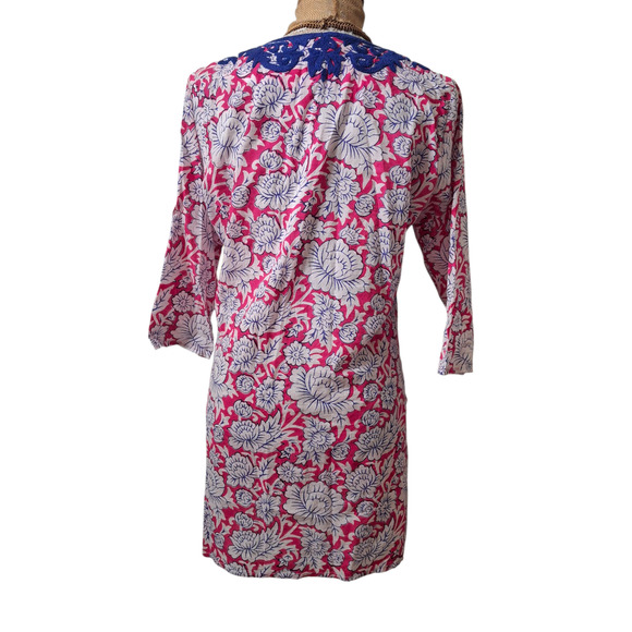 Roberta Roller Rabbit Embroidered Kurta Tunic Mini Dress size S - Picture 5 of 7